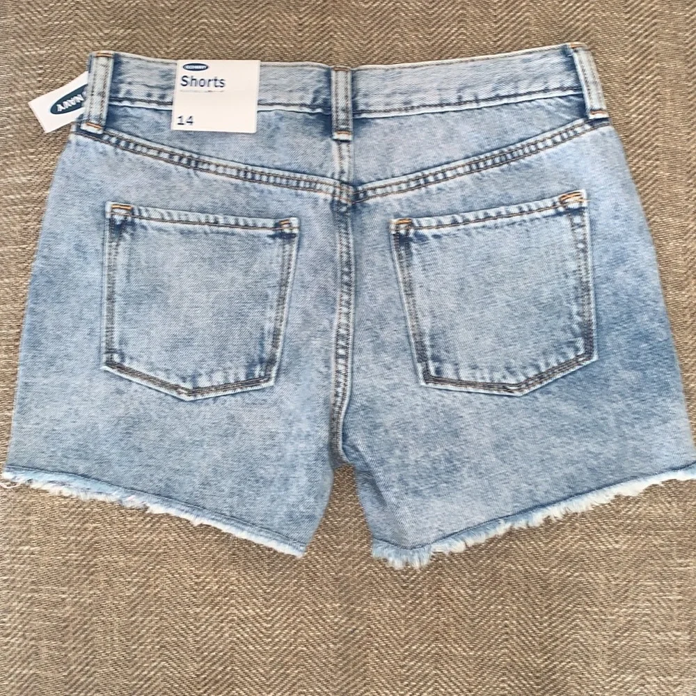 NWT Old Navy Pink Neon Jean Shorts Size 14.